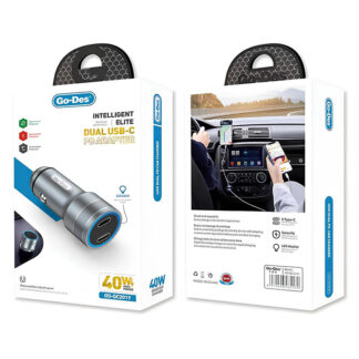 Avtomobil Şarj Adapteri 40W Go-Des GD-QC2019