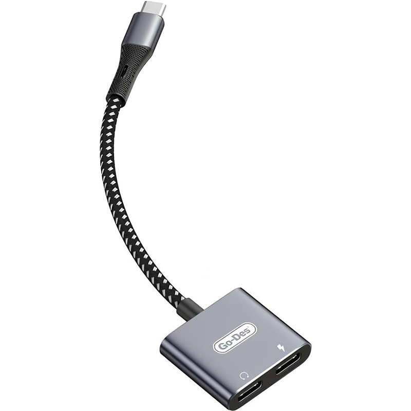 Kabel Go-Des Type-C to 3.5mm AUX Çevirici Adapter Şarj