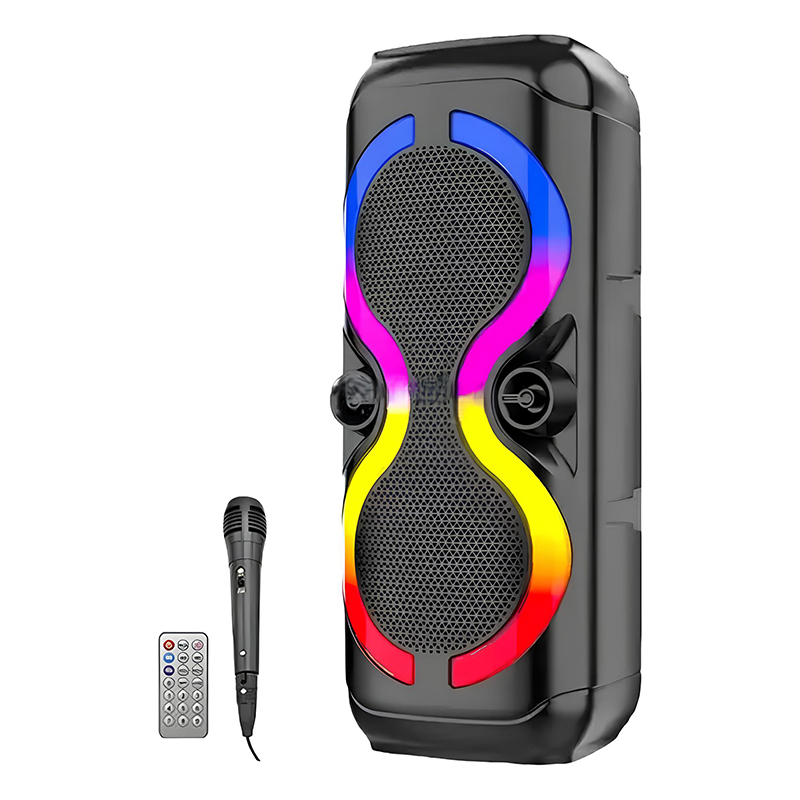 Simsiz Portativ Dinamik Bluetooth LED RGB İşıqlı 8 düym ZQS8239