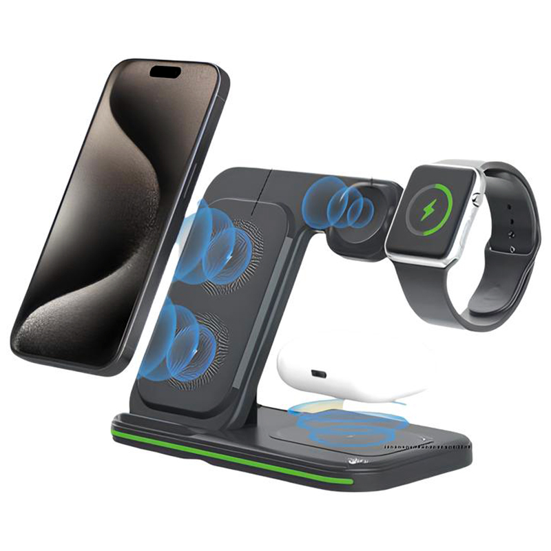 Simsiz Sürətli Şarj Stendi Telefon Smart Saat Qulaqlıqlar Go-Des GD-WL383 15W