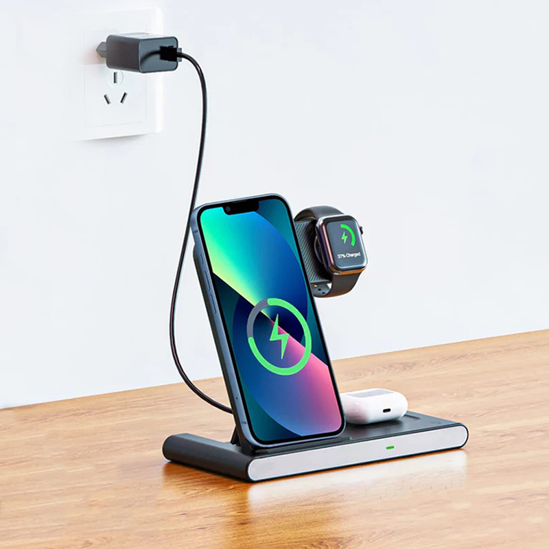 Simsiz Sürətli Şarj Stendi Telefon Smart Saat Qulaqlıqlar Go-Des GD-WL386s 15W