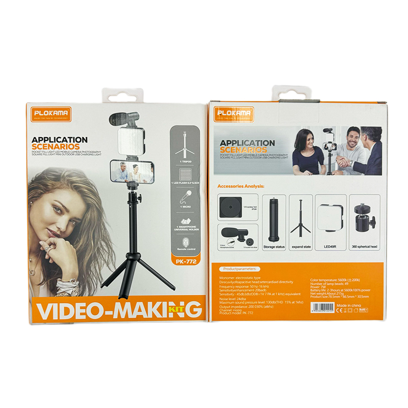Tripod Ştativ Telefon Tutacağı Mikrofon Plokama PK 772