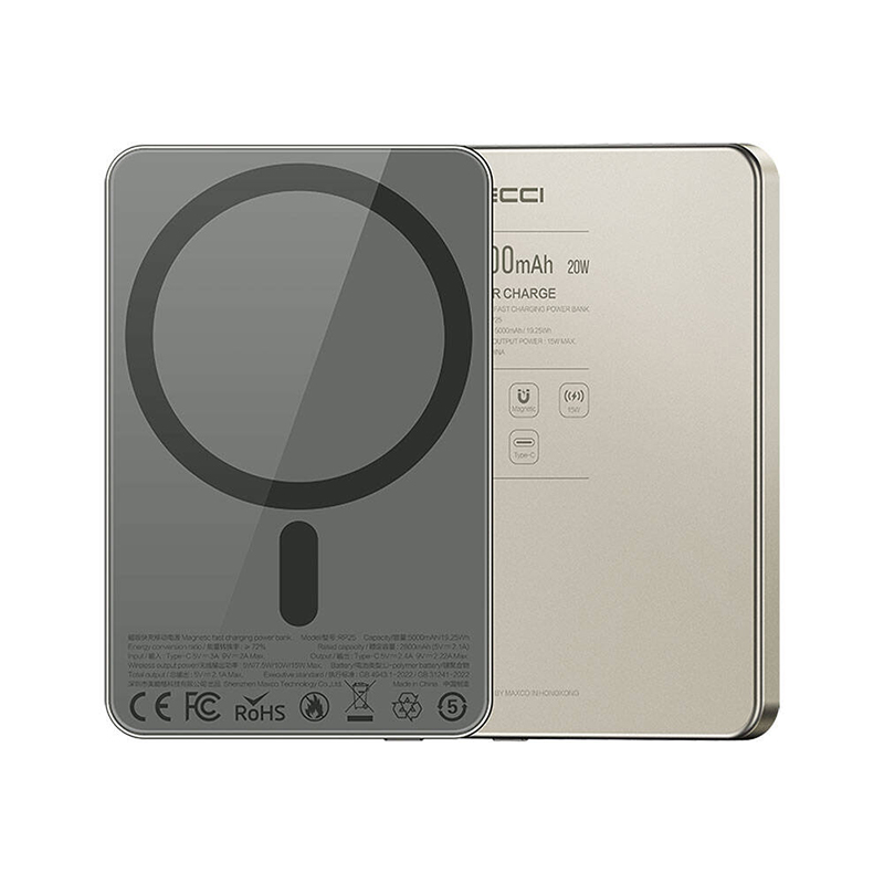 MagSafe Power Bank 5000 mAh Recci RP25 PD 20W Sürətli Doldurma