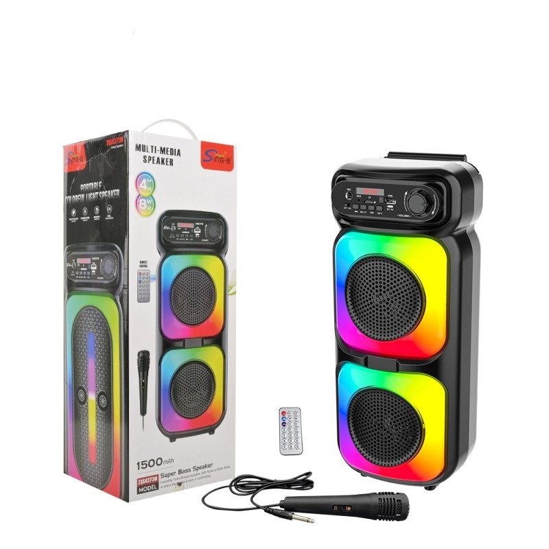 Dinamik Karaoke Simsiz Portativ Bluetooth Mikrofonlu ZQS 4273M 16W