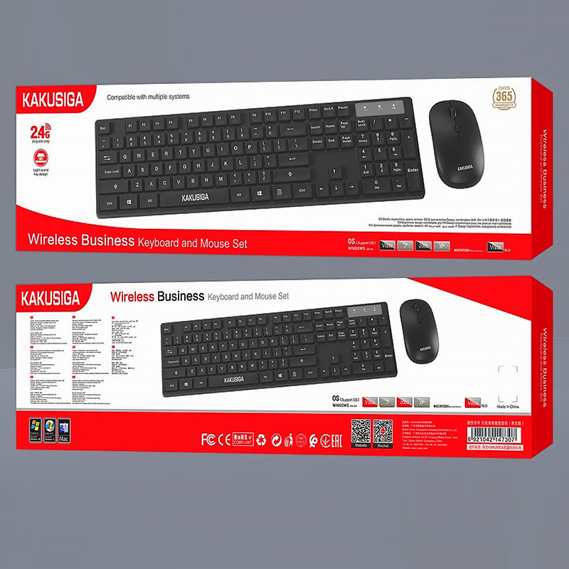 Klaviatura Mouse Dəsti Seti Simsiz Kakusiga KSC-863