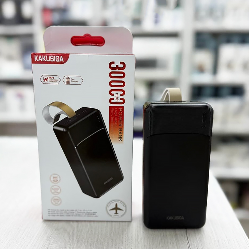 Power Bank 30000 mAh Sürətli Şarj Kakusiga