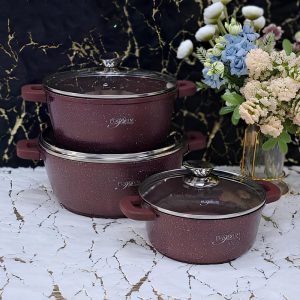 Qazan Qranit Dəsti 3-lü Qulplu