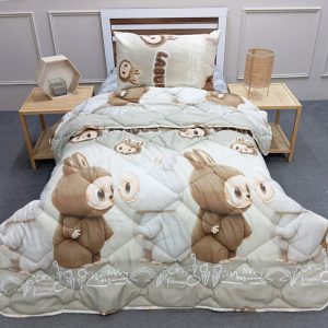 Yorğan Qış Uşaq Labubu Teksturalı