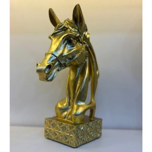 Suvenir Hədiyyəlik Dekorativ Stolüstü Keramika At Qızılı