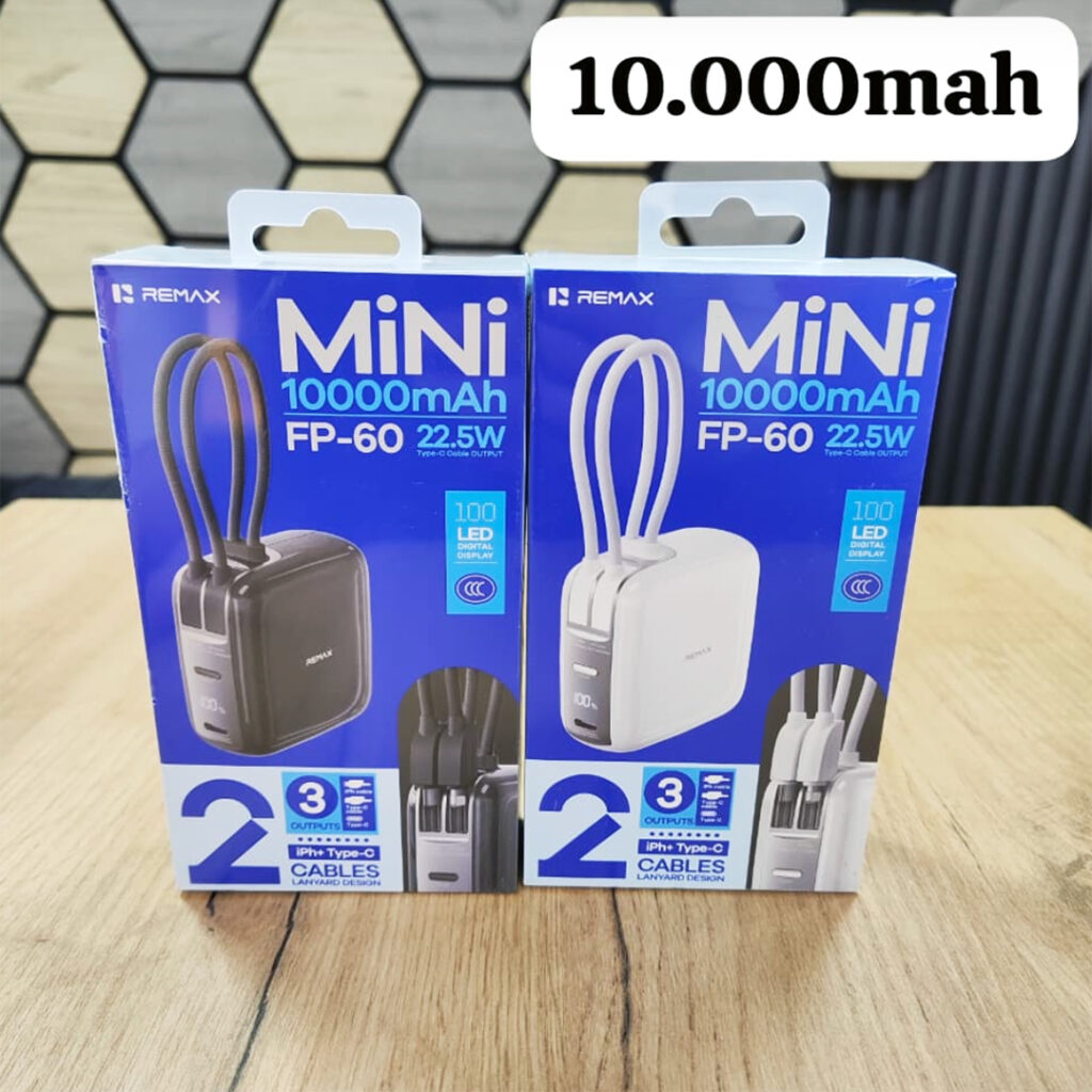 Power Bank 10000 mAh PD 22.5 W Sürətli Şarj Remax FP-60 Mini