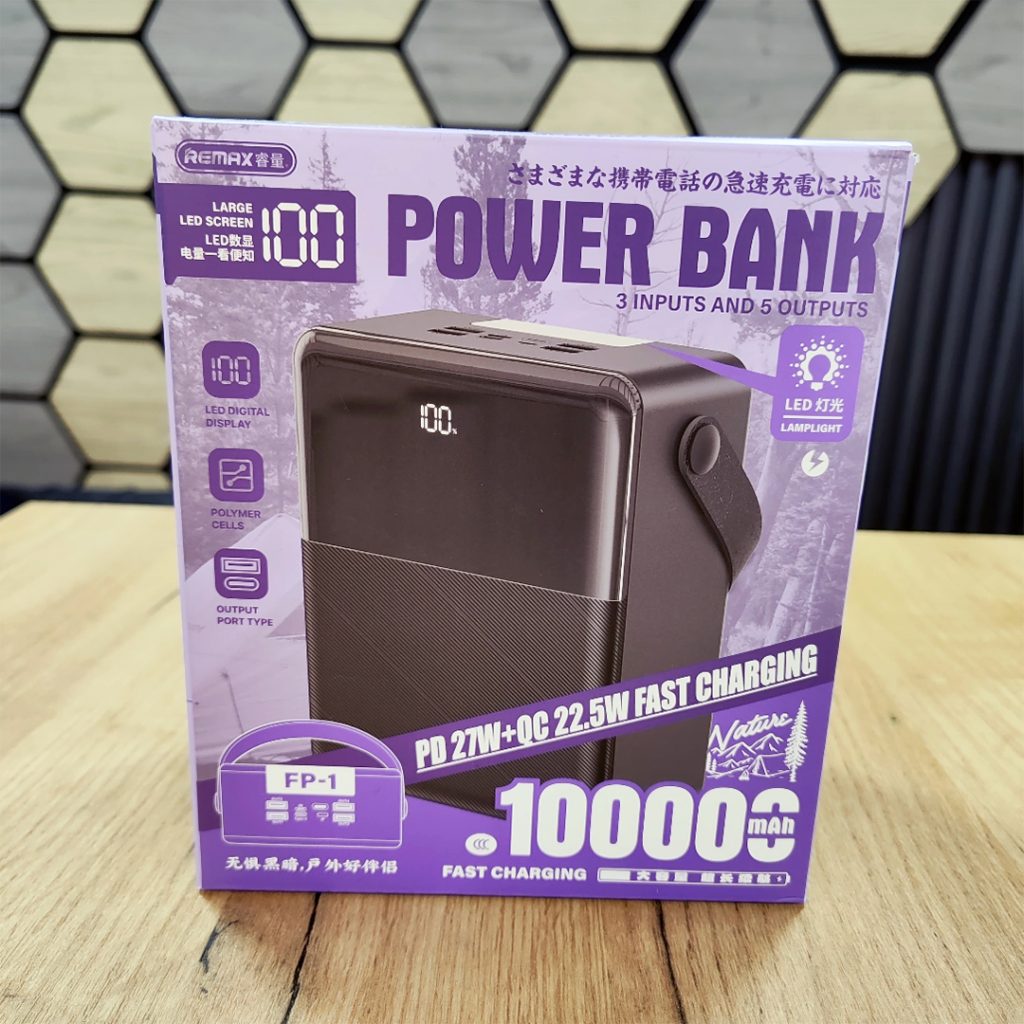Power Bank 100000 mAh PD 22.5+27 W Super Sürətli Şarj Remax